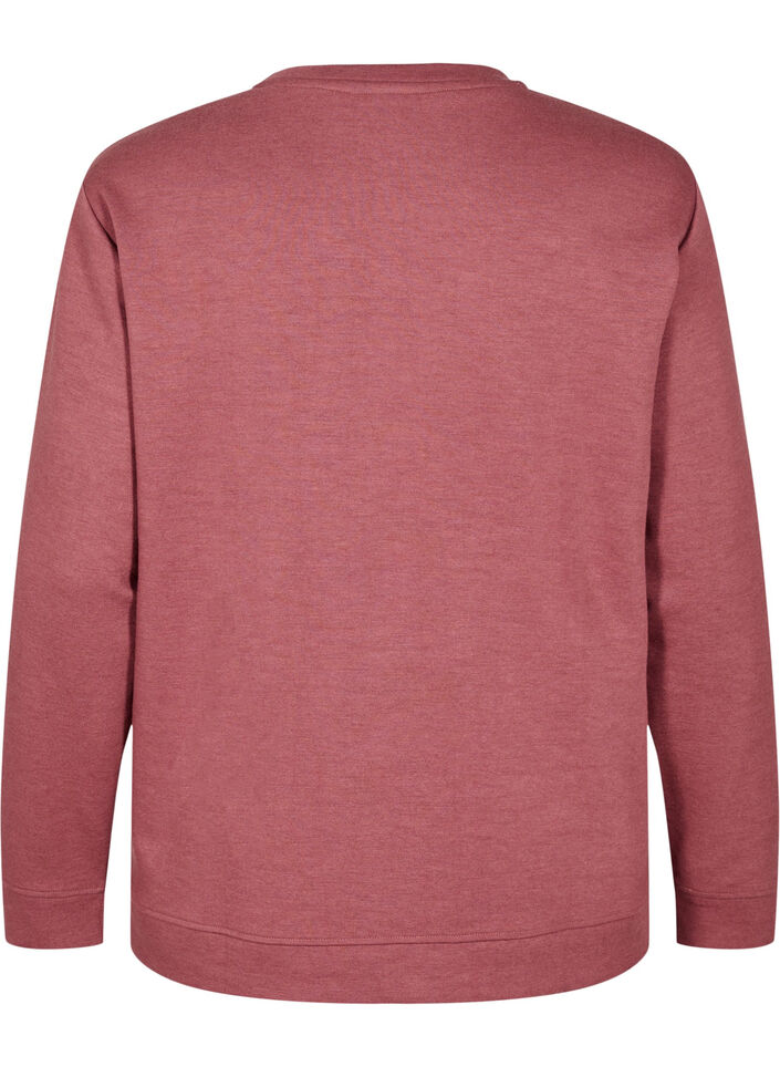 Sweatshirt with crew neck, Brown, Packshot image number 1