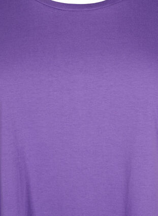 Short sleeve cotton blend T-shirt, Deep Lavender, Packshot image number 2