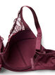 Padded lace bra with underwire, Red, Packshot image number 3
