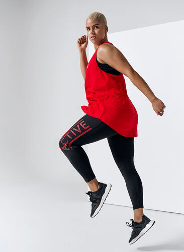 Sports top with racer back, Haute Red, Image image number 0