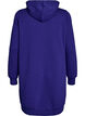 Long quilted zip-up hoodie with pockets, Purple, Packshot image number 1