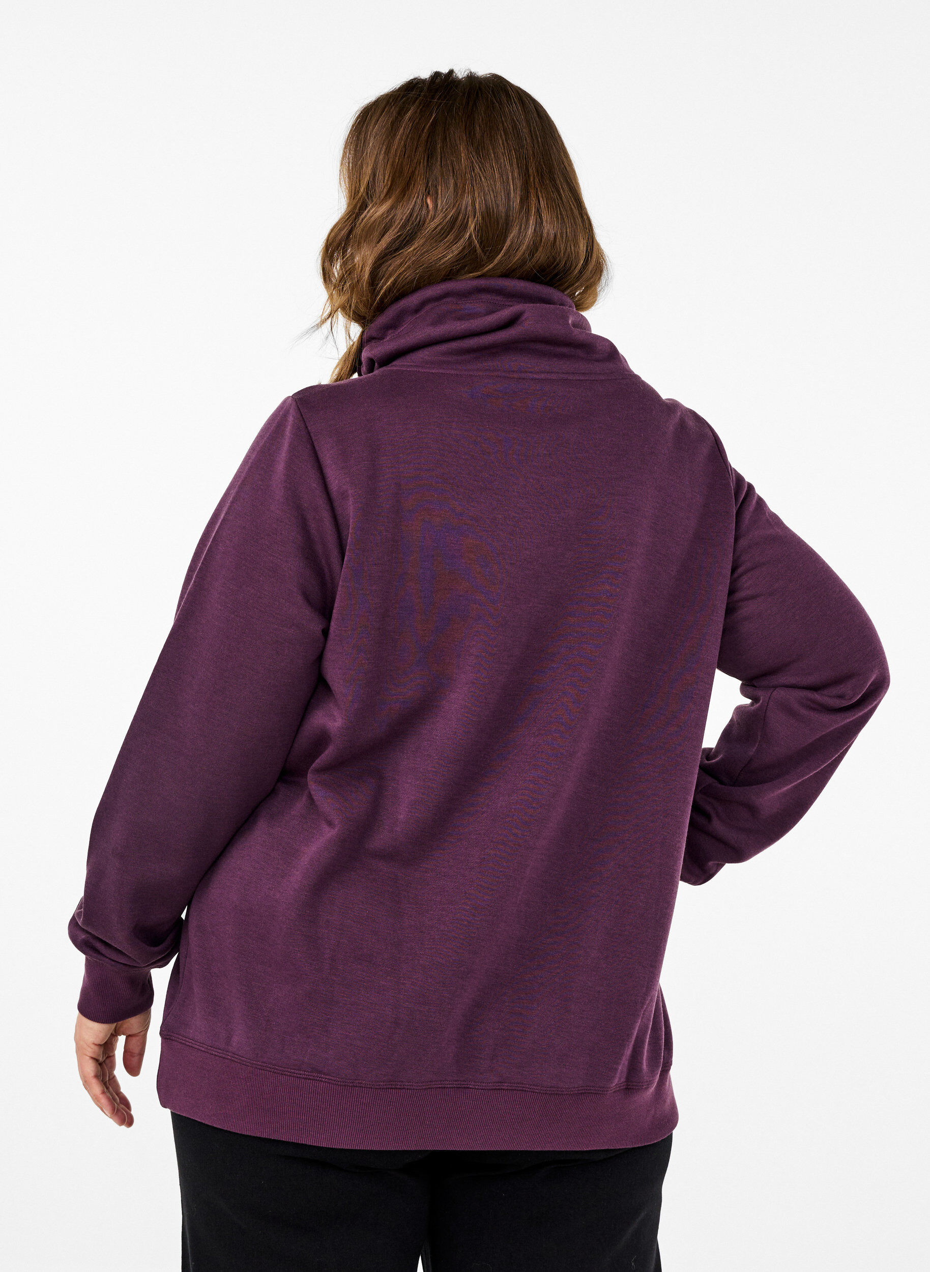Zizzifashion FLASH - Sweatshirt with high collar, Plum Perfect, Model image number 1
