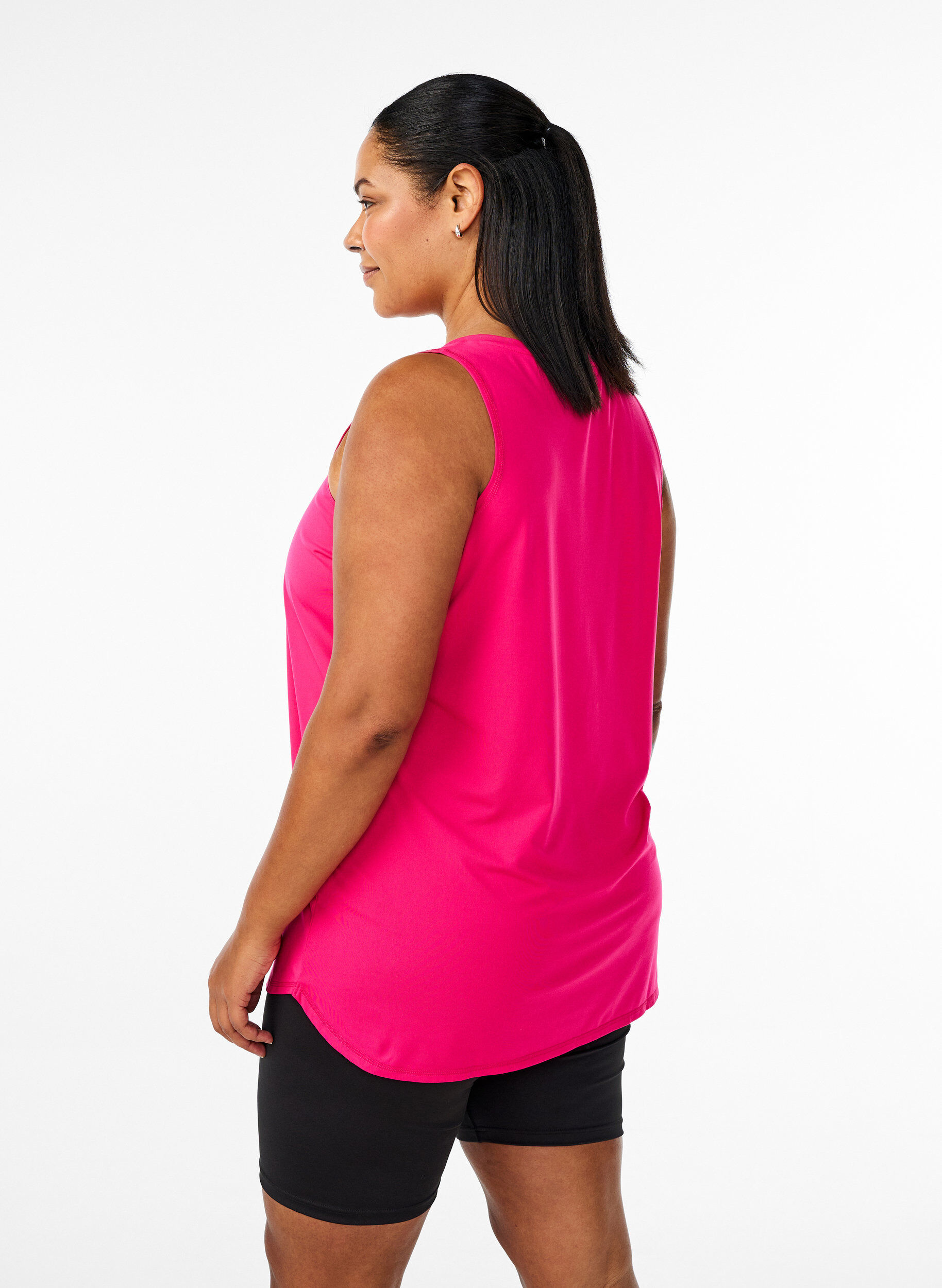 ZizzifashionWorkout top with v-neck, Pink, Model image number 2
