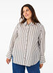 Loose shirt with stripes, Beige, Model image number 0