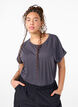 Short sleeve cotton blend T-shirt, Dark Grey, Model image number 0