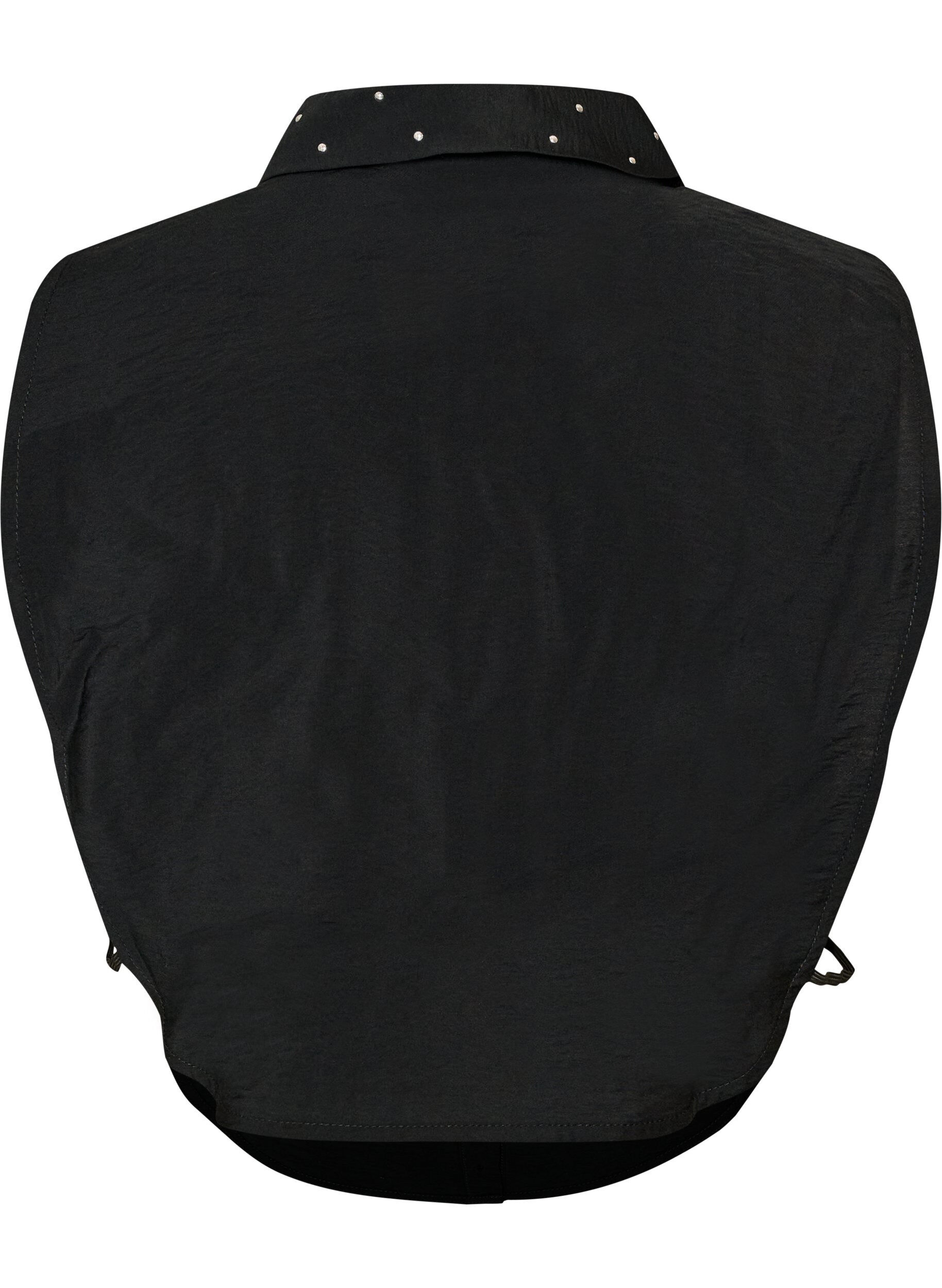 ZizzifashionCollar insert with rhinestones and buttons, Black, Packshot image number 1