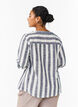 Cotton shirt blouse with V-neck, Blue, Model image number 2