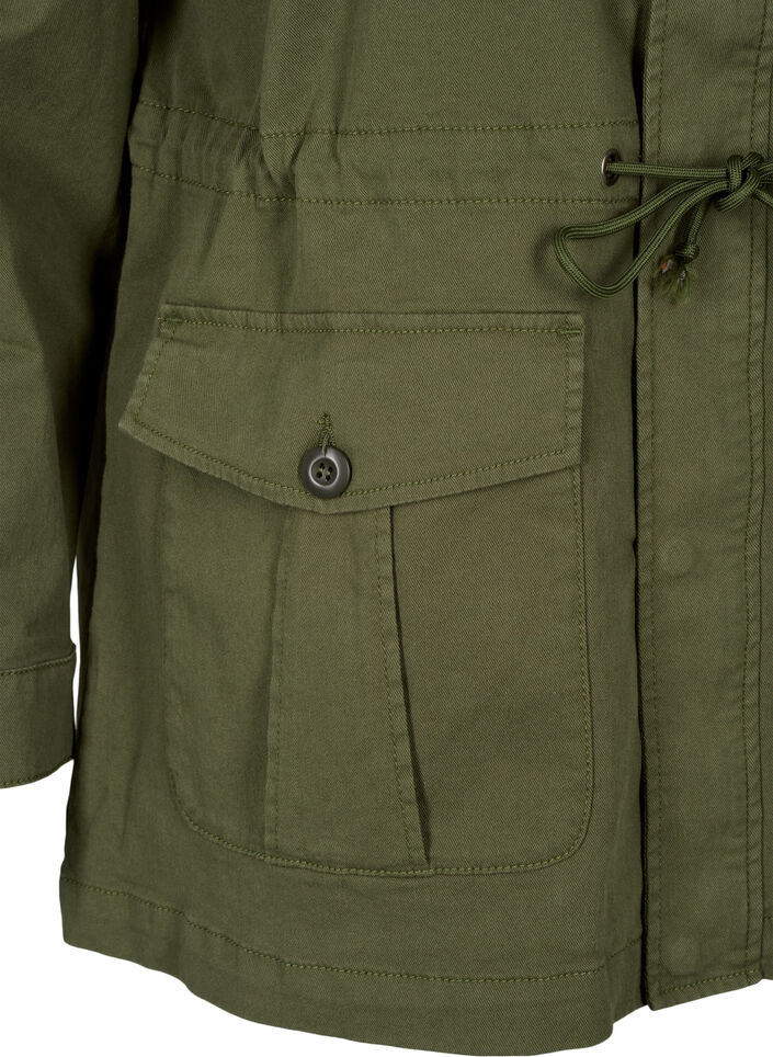 Canvas jacket with pockets, Thyme, Packshot image number 3