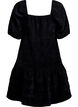 Short corduroy dress with square neckline, Black, Packshot image number 1