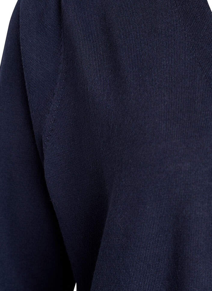 FLASH - Long, open cardigan with pockets, Blue, Packshot image number 3