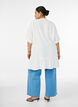Viscose tunic with buttons and frill hem, Vanilla, Model image number 2
