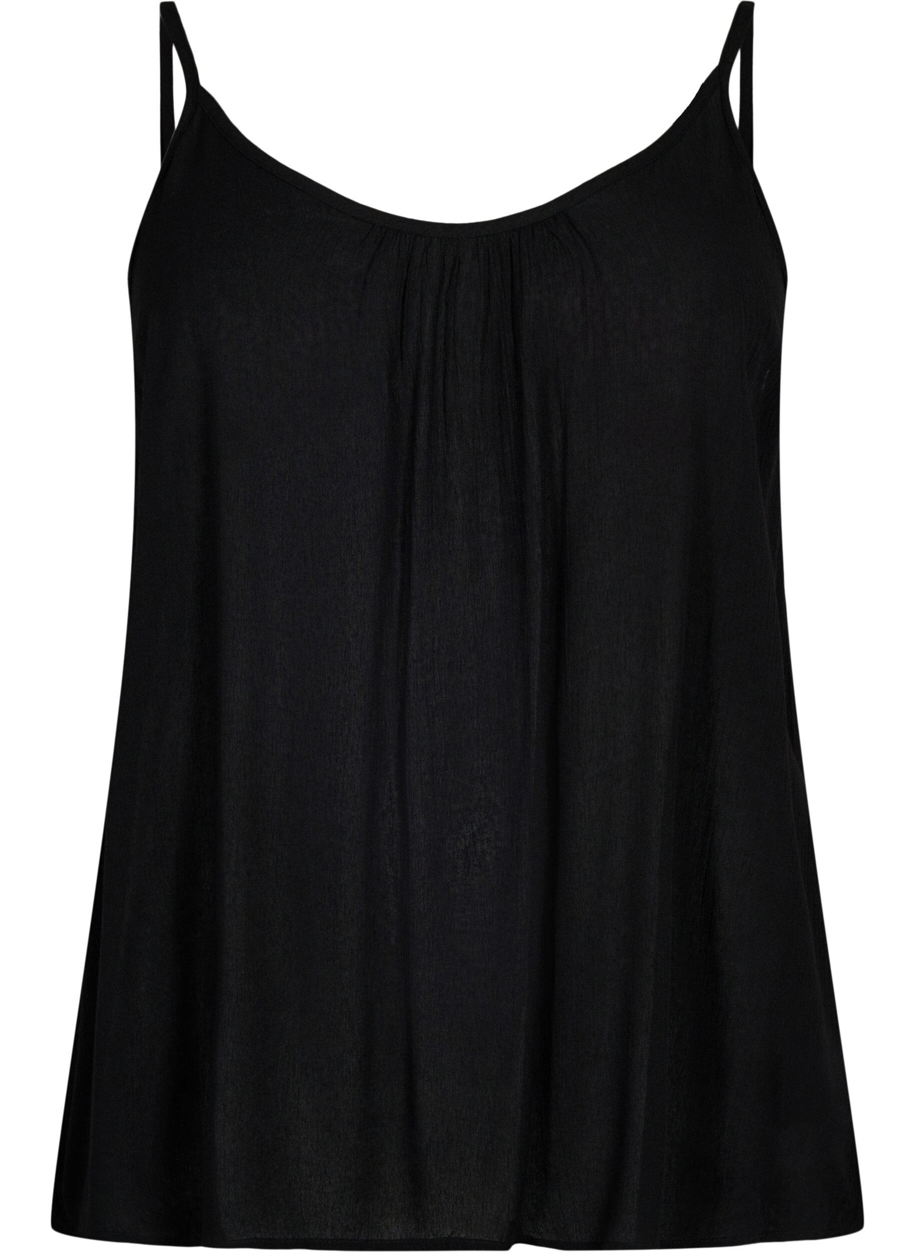 ZizzifashionStrap top in viscose, Black, Packshot image number 0