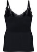 Seamless top with lace trim, Black, Packshot image number 1