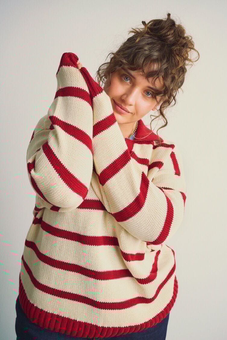 Melange T-shirt with short sleeves, Light Blue, Image