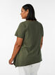 T-shirt with a round neck and A-line shape, Green, Model image number 2