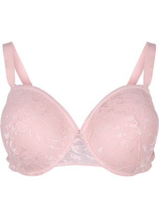 Lace bra with underwire, Pale Mauve, Packshot image number 0