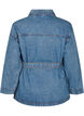 Denim jacket with a tie belt, Blue Denim, Packshot image number 1