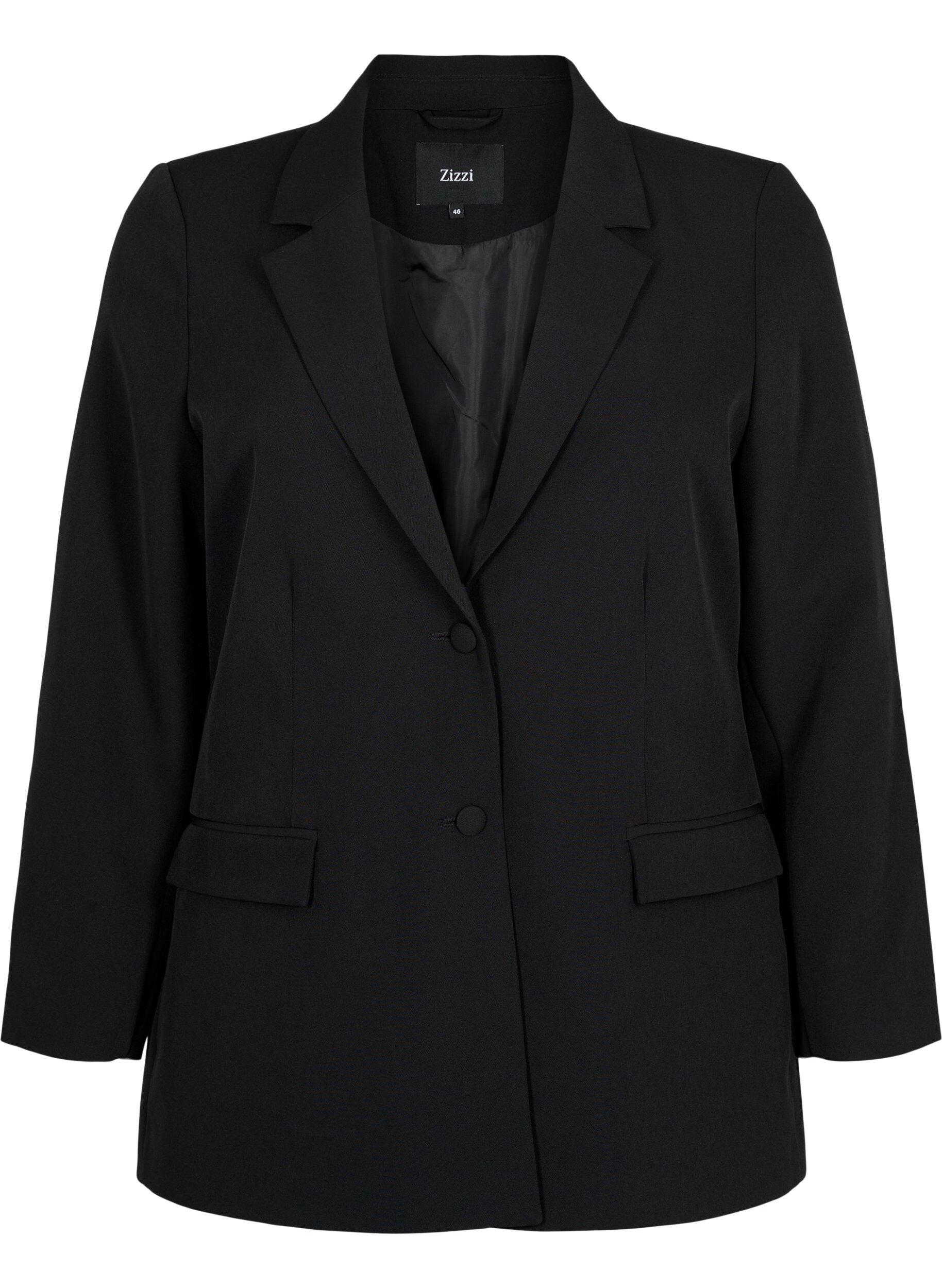 Classic blazer with button closure