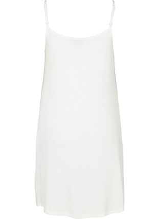 Plain-coloured slip dress in viscose, Snow White, Packshot image number 1