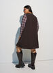 Sleeveless pinstripe A-line dress, Brown, Model image number 2