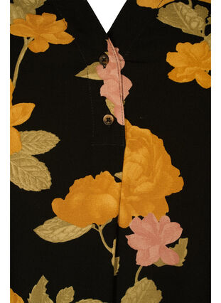 Floral tunic in viscose, Scarab Flower, Packshot image number 2