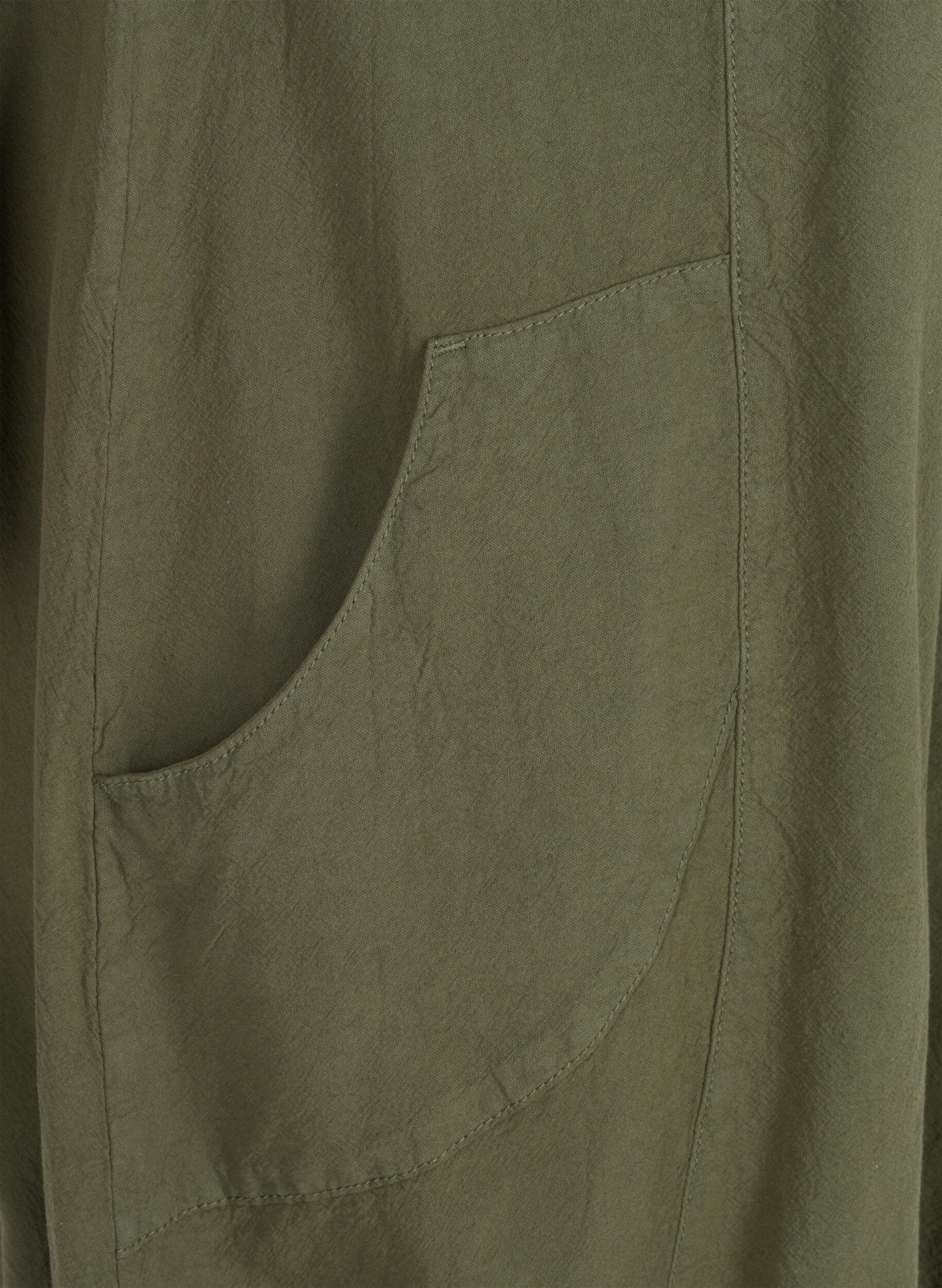 ZizzifashionShort-sleeved cotton dress, Green, Packshot image number 2
