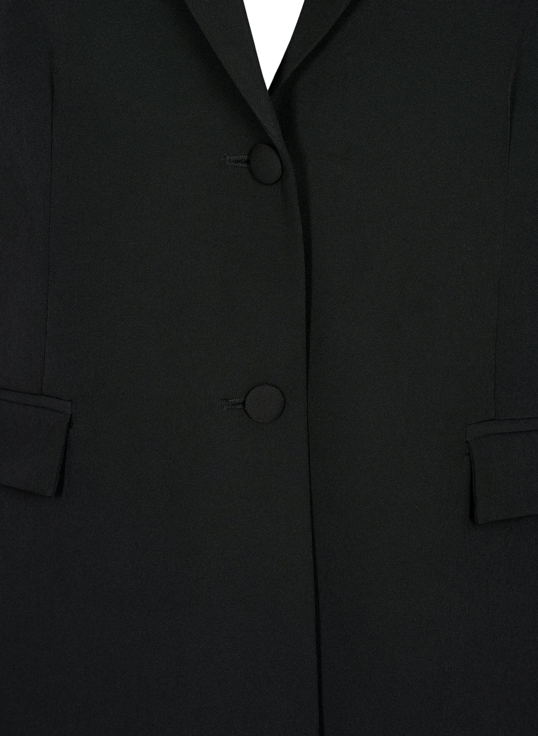 Zizzifashion Classic blazer with button closure, Black, Packshot image number 2