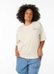 Oversized T-shirt with back print, Beige, Model image number 0