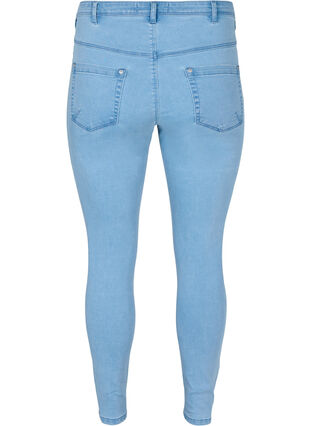 Cropped Amy jeans with a zip, Light blue denim, Packshot image number 1