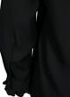 Long sleeve ruffle blouse, Black, Packshot image number 3