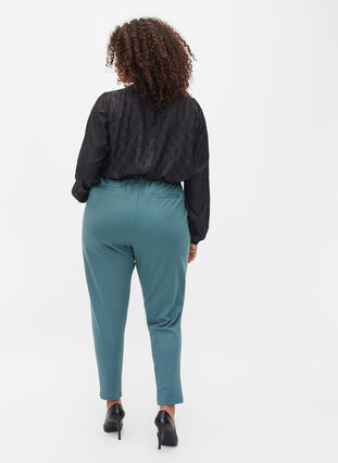 Cropped trousers with pockets, Silver Pine, Model image number 1