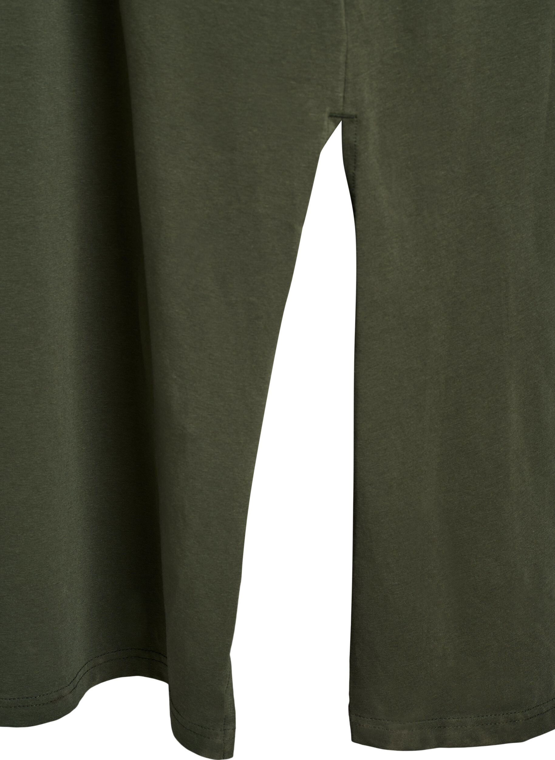 Zizzifashion Midi dress in cotton with short sleeves, Green, Packshot image number 3