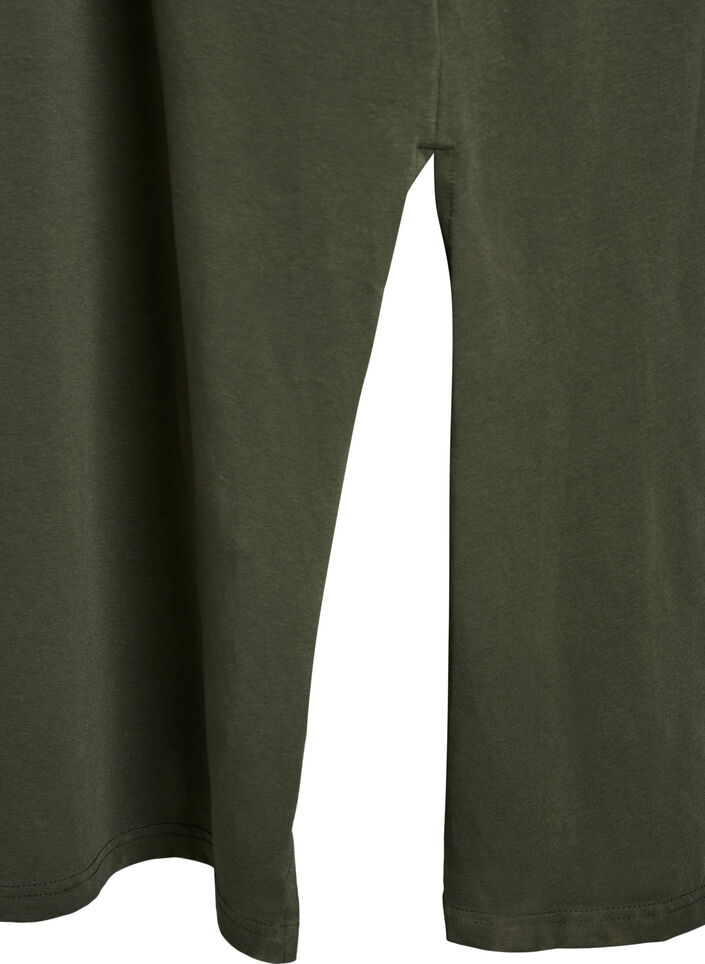 Midi dress in cotton with short sleeves, Green, Packshot image number 3