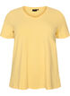 Basic plain cotton t-shirt, Yellow, Packshot image number 0