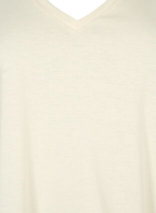 Short sleeve t-shirt with v-neckline, Birch, Packshot image number 2