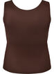 Fitted basic top in a smooth fabric, Brown, Packshot image number 1