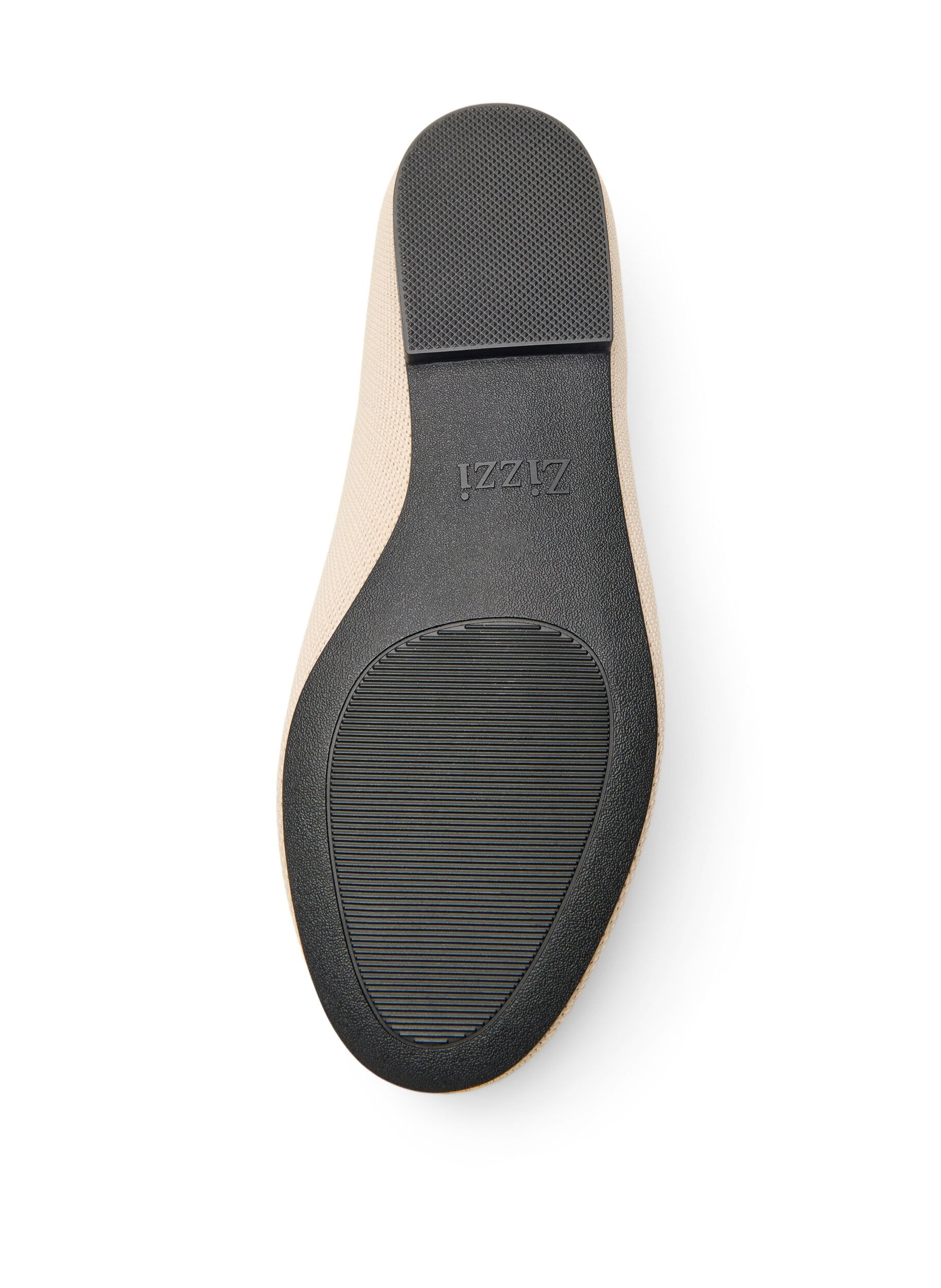 Zizzifashion Ballet flats in a fine-textured fabric, Beige, Packshot image number 4