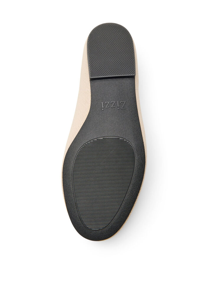Ballet flats in a fine-textured fabric, Beige, Packshot image number 4