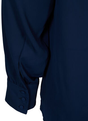 Blouse with long sleeves, Navy Blazer, Packshot image number 3