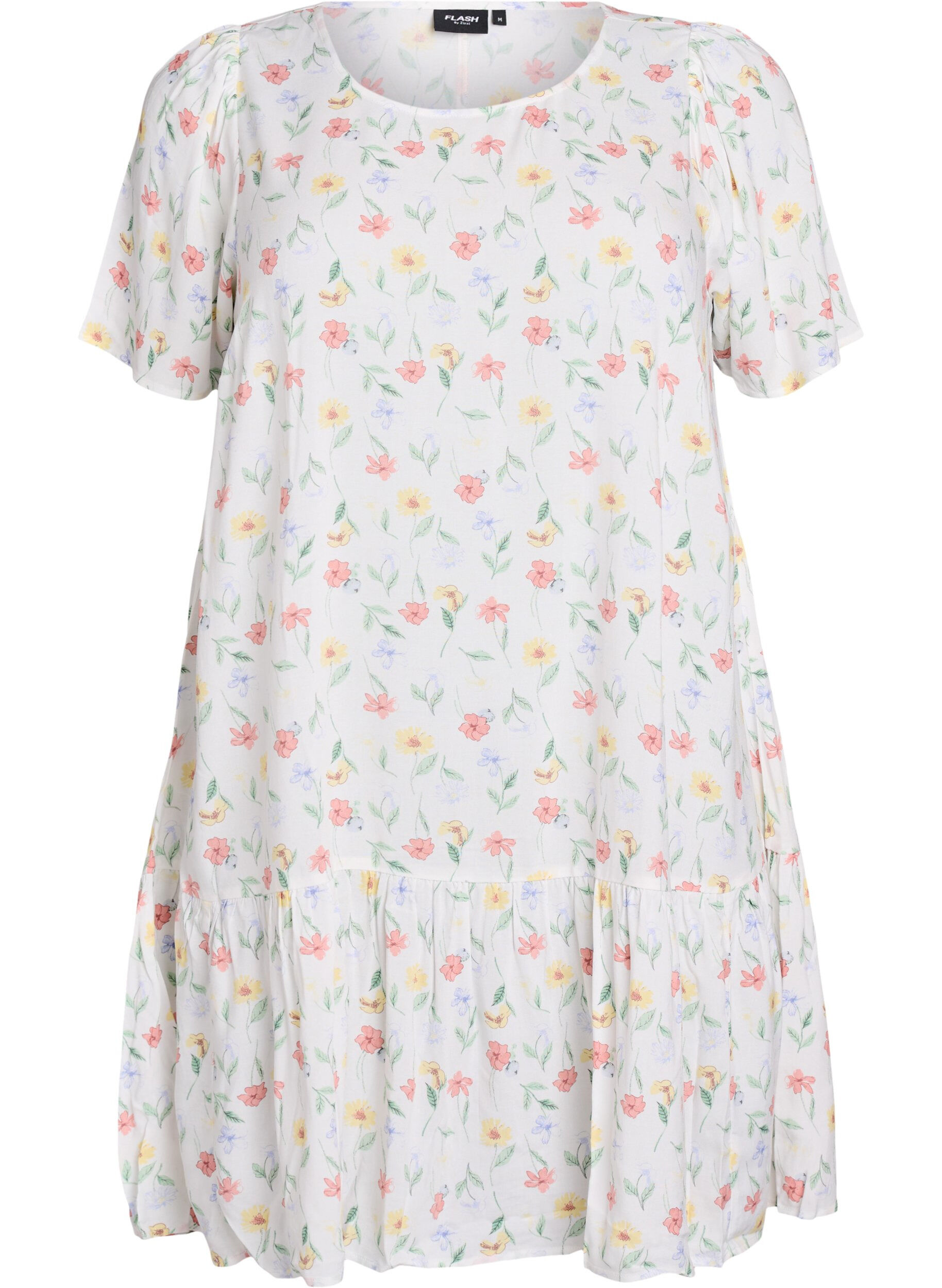 ZizzifashionDress in viscose with cutline, White, Packshot image number 0