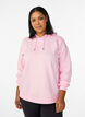 Sporty scuba hoodie with decorative stitching, Pink, Model image number 0
