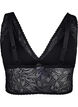 Lace bralette with soft padding, Black, Packshot image number 1