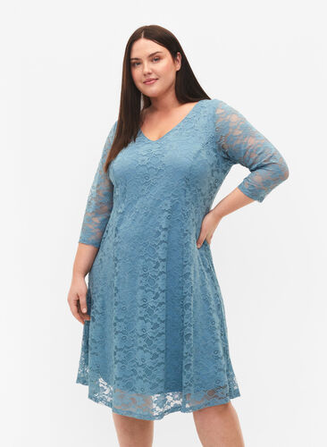 Lace dress with 3/4 sleeves, Citadel, Model image number 0