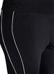 7/8-length training tights with sporty contrast piping, Black, Packshot image number 2