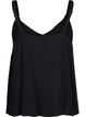 Viscose top with narrow straps, Black, Packshot image number 1
