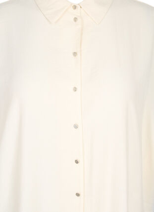 Loose viscose tunic with 2/4-length sleeves, Birch, Packshot image number 2