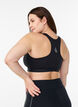 Sports bra with a front closure and high support, Black, Model image number 2