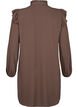 Short dress with ruffles and glitter, Brown, Packshot image number 1