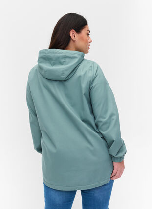 Parka jacket with hood and welt pockets, Chinois Green, Model image number 1