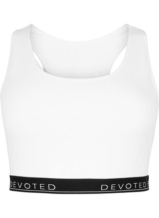 Cotton bra with round neckline, B. White/Upper Font, Packshot image number 0